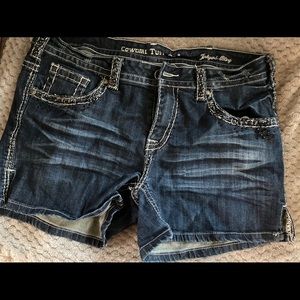 Cowgirl Tuff Denim Shorts